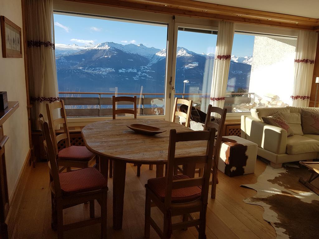 Appartement Clairière des Barzettes avec vue magnifique Crans-Montana Esterno foto